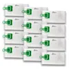 A stack of vacuum cleaner bags with green plastic connectors. Produktbild-Vorschau