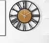Horloge murale 3D en métal, style vintage romain, pour Voir les images du produit 7