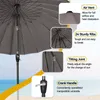 Angel Living 250cm Sonnenschirm Sonnenschutz neigbar Produktbild-Vorschau 4