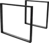 Two black metal table legs are shown against a white background. Produktbild-Vorschau