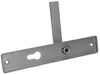 A silver door handle set on a white background. Produktbild-Vorschau