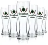 6x Hoepfner Bier Glas 0,5l Weißbierglas grünes Logo Sahm Produktbild-Vorschau 5