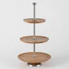 Etagere aus Mangoholz 3-stöckig Ø 28 cm H 58 cm – stilvolle Produktbild-Vorschau 1