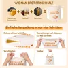 2X Bienenwachs Brotbeutel 43cm×34cm, wiederverwendbare Produktbild-Vorschau 3