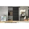 Schiebetür ILAS 6 – Breite 96 cm, schwarz Produktbild-Vorschau 1