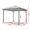TOOLPORT Tonnelle de jardin 3x3 m aspect chêne, toit env. Voir les images du produit 3