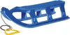A blue plastic sled with a yellow handle and rope, isolated on a white background. Anteprima dell’immagine prodotto