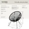 Lot de 2 chaises de jardin Santana - noir Voir les images du produit 6