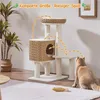 Yaheetech Rattan Kratzbaum Kletterbaum 91cm stabiler Produktbild-Vorschau 5