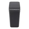 A black automatic trash can is shown from the front against a white background. Náhled obrázku produktu