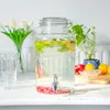 1x 6.5L Getränkespender aus Glas - Groß Küche Party Wasser Produktbild-Vorschau 4