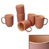 Ritzenhoff 6x Jasper Kaffeebecher 250ml H10,4cm Puder Produktbild-Vorschau 2