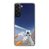 A phone case with a soccer-themed illustration of a goalkeeper saving a goal. Produktbild-Vorschau