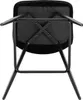 The underside of a black bar stool is shown against a white background. Náhľad obrázku produktu