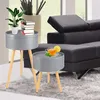 ONVAYA® Beistelltisch aus Holz | Grau | Holz | Ø 35 cm | Produktbild-Vorschau 7