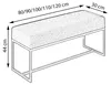 AX LIVING Sitzbank gepolstert Acciarolli 1 120cm – Produktbild-Vorschau 7
