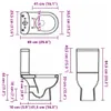 vidaXL Toilettes en céramique Sortie horizontale blanche Voir les images du produit 7