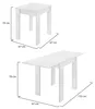 Dmora Tisch ausziehbar Comer 134x67x79h cm Weiß 6 Plätze Produktbild-Vorschau 3