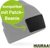 Huuraa Patch ICH HASSE MENSCHEN Black 10 x 6,5cm Baumwolle Produktbild-Vorschau 2