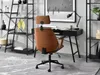 A modern office setup with a desk, chair, and shelving unit. Produktbild-Vorschau