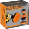 The image shows the retail packaging of a drill brush attachment set. Podgląd zdjęcia produktu