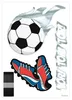 itenga DEKO-SET FUSSBALL blau rot mit Bastel SCHULTÜTE 85 Produktbild-Vorschau 3
