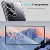 A split image showing a close-up of a smartphone camera lens protector and a landscape scene displayed on a smartphone screen. Produktbild-Vorschau