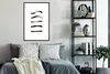 MuchoWow® Gerahmtes Poster Linie - Schwarz - Design 60x90 Produktbild-Vorschau 2