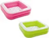 Two inflatable pools, one pink and one green, are shown against a white background. Produktbild-Vorschau