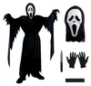 Ghostface-Kostüm für Kinder, XL, Schwarz, mit Kapuze Produktbild-Vorschau