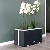 Rattan-Pflanzkübel mit Alubeschlägen Anthrazit 70 x 38 x 40 Produktbild-Vorschau 6