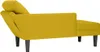 vidaXL Chaise longue avec coussin et accoudoir droit Jaune Voir les images du produit 5