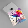 Wanduhr - Quadrat - Glasuhr - Schmetterling Illustration Produktbild-Vorschau 2