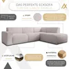 AX LIVING Couch Sofa L Form Didim L Creme – 292 cm, Produktbild-Vorschau 5