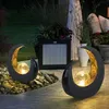 LED Mondsichel Solarleuchte mit Glaskugel Höhe 30,5 cm Produktbild-Vorschau 3