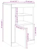 vidaXL Beistellschrank mit LED-Leuchten Weiß Holzwerkstoff Produktbild-Vorschau 7