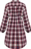 ASKSA Damen Kariert Hemdkleid Elegant Knöpfen Blusenkleid Produktbild-Vorschau 5