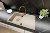 Granitspüle Küchenspüle inkl. Siphon Gold Einbauspüle Produktbild-Vorschau 3
