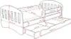 Letto per ragazzi 180x90 cm bianco/rosa | Set completo con Anteprima dell’immagine prodotto 4
