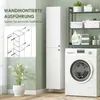 HOMCOM Badezimmerschrank Hoch Badschrank mit 2 Tür, Produktbild-Vorschau 4