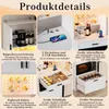 TWSOUL Buffet Mikrowellenregal mit Steckdosen & LED Produktbild-Vorschau 4