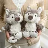 Wolf Plüschtier 24cm Kuscheltier Grau Weich Cartoon Produktbild-Vorschau 2