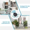 A collage showing a laundry drying rack in different settings, including indoors and outdoors, with text highlighting its features. Náhľad obrázku produktu