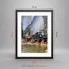 Gerahmtes Poster - Schwarzer Rahmen - Alt Lokomotive Berge Produktbild-Vorschau 5