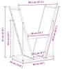 vidaXL Stojan na palivové drevo čierny 69,5x35x81 cm Oceľ Náhľad obrázku produktu 8