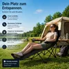 BigDean verstellbarer Campingstuhl mit Fußablage, hoher Produktbild-Vorschau 5