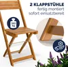 CASARIA® Balkonmöbel Set 2 Personen Wetterfest Holz Produktbild-Vorschau 3