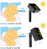 Diagrams showing solar panel angles for summer and winter in Germany, with text indicating coordinates and angles. Voir les images du produit