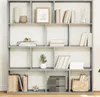 vidaXL Bücherregal Betongrau 132x29x141,5 cm Holzwerkstoff Produktbild-Vorschau 2