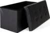 A black storage ottoman with its lid open, showing the inside. Náhľad obrázku produktu